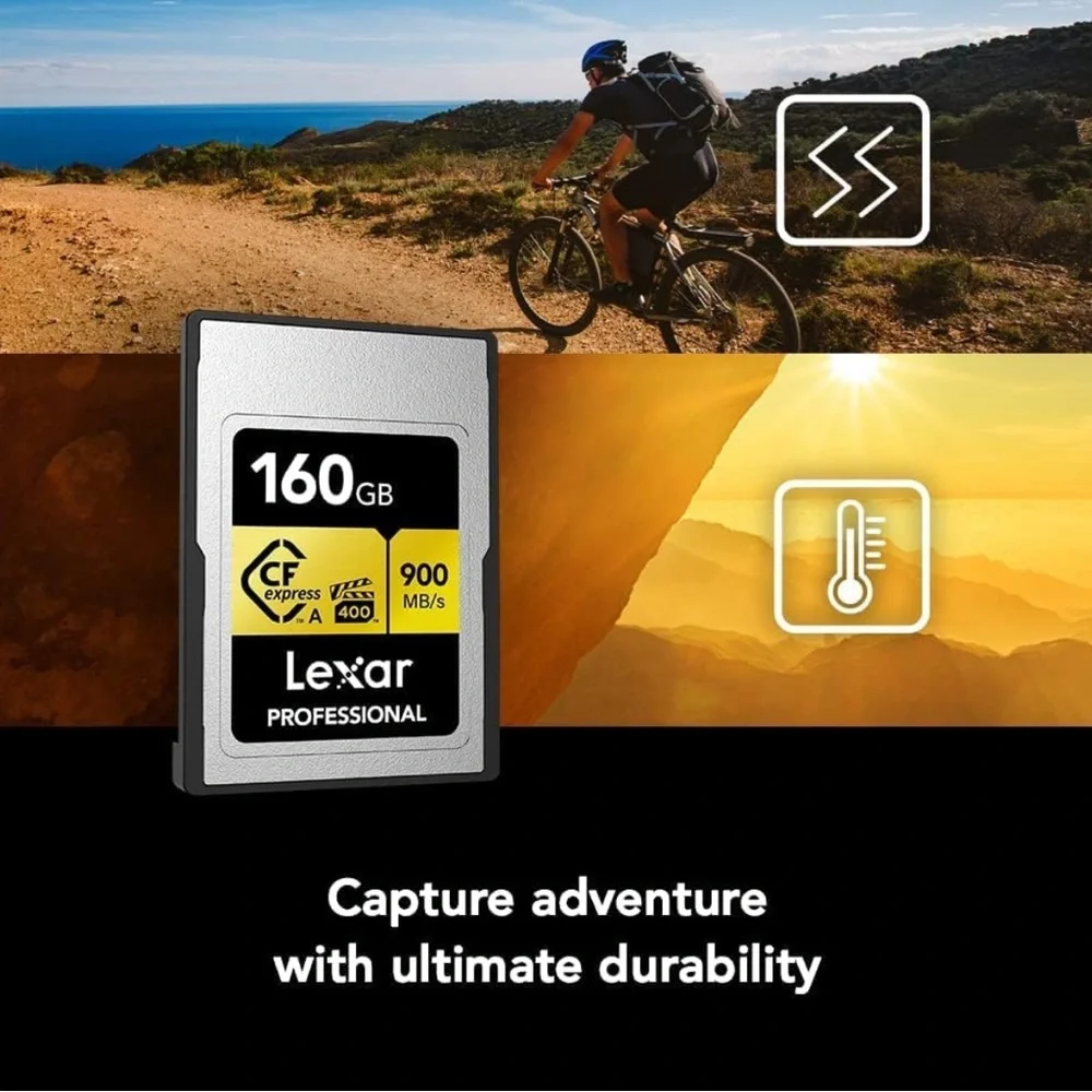 Professional 160GB Cfexpress Type A Gold Series Memory Card, up to 900Mb/S READ